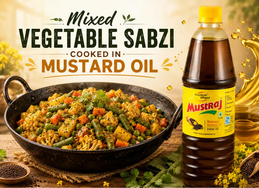 Mixed Vegetable Sabzi Cooked in Mustard Oil