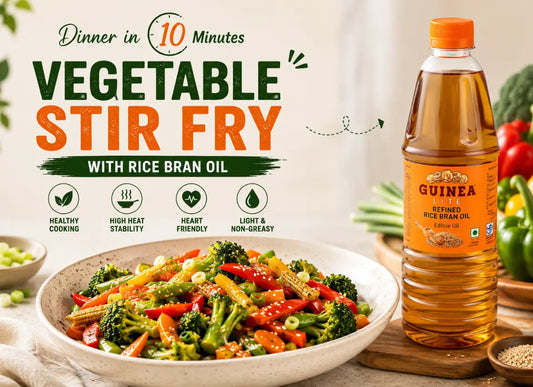 Vegetable Stir Fry with Rice Bran Oil