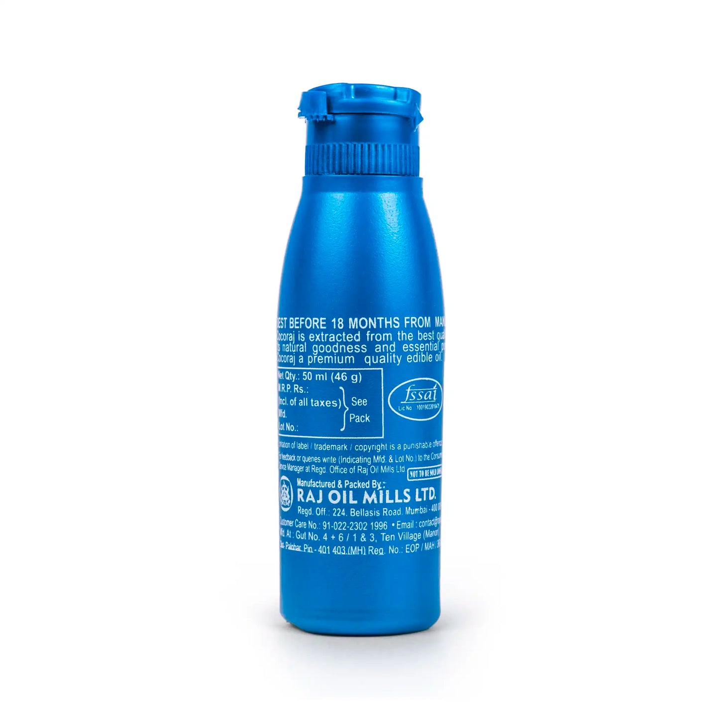 Cocoraj 100% Pure Edible Coconut Oil 50ml bk