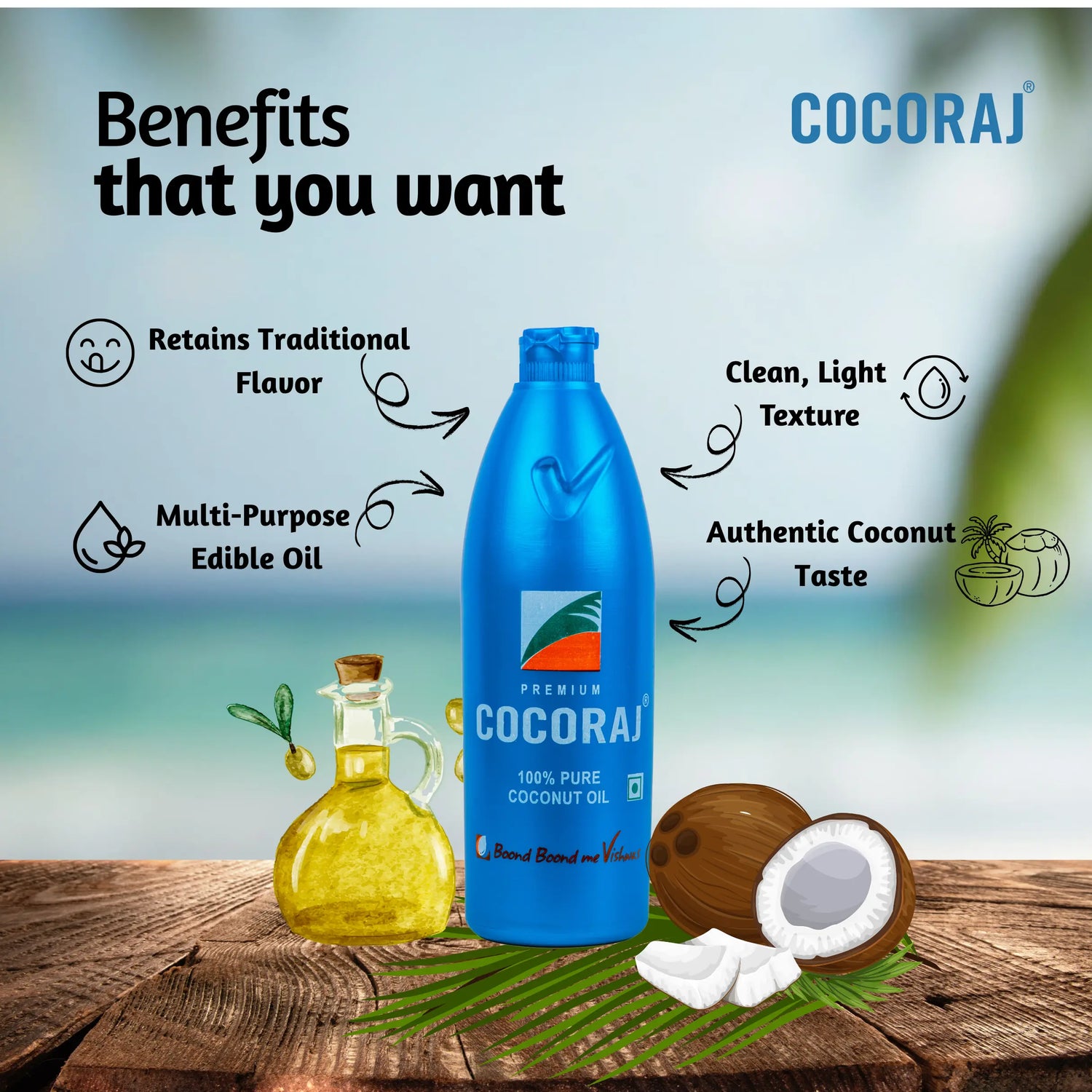 Benefits of Coconut Oil Bottle