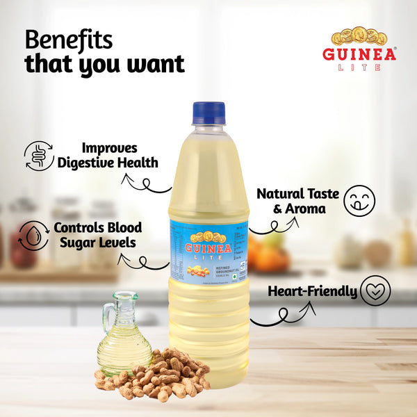 Benefits of Guinea Lite Refined Groundnut Oil 1 Ltr Bottle