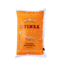 Guinea Lite Refined Rice Bran Oil 1 LTR Pouch