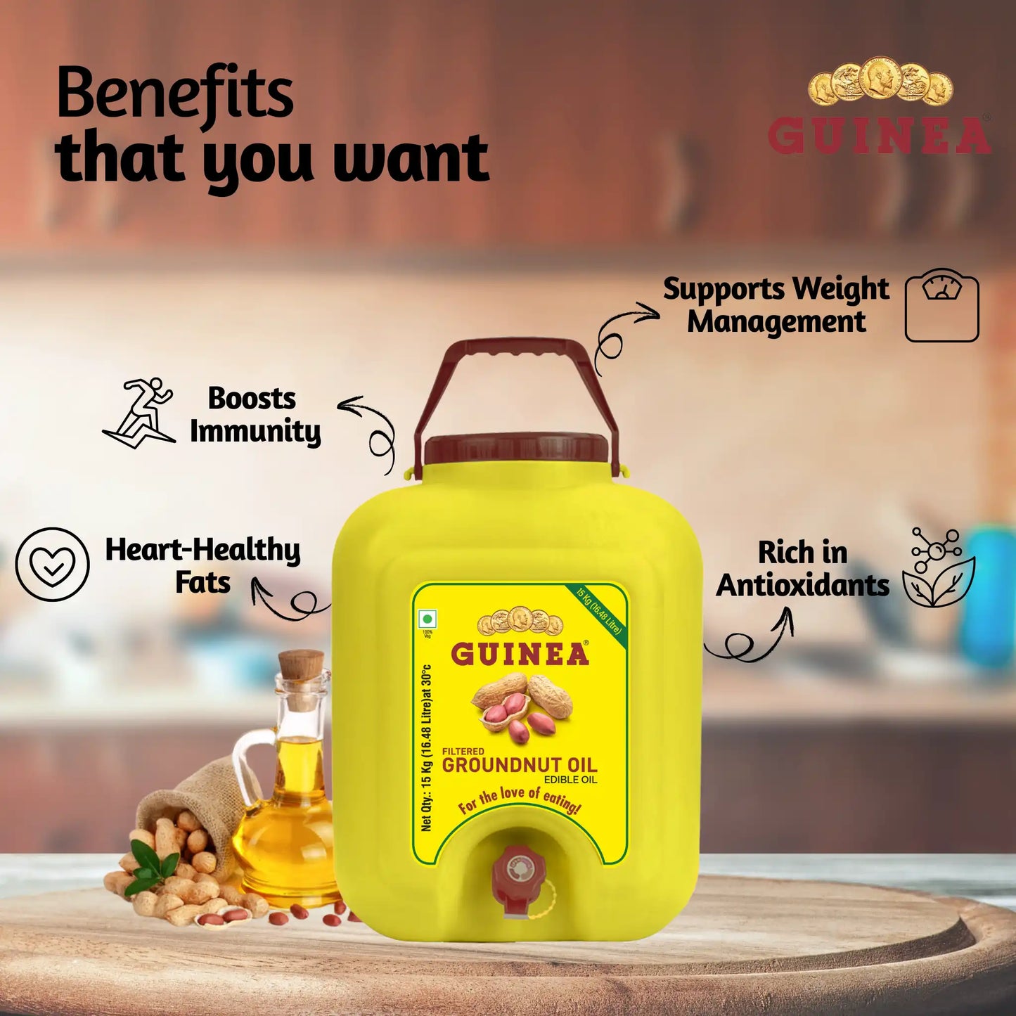 Guinea Filtered Groundnut Ediable Oil - Tap