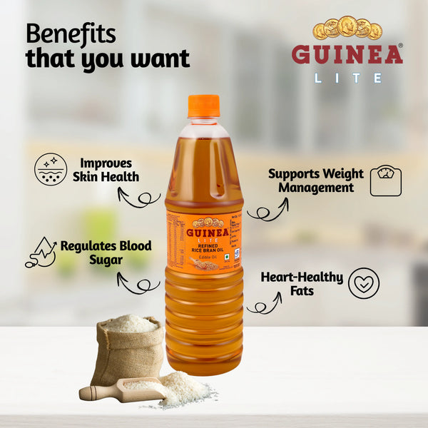 Guinea Lite Refined Rice Bran Oil - Bottle