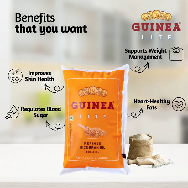 Guinea Lite Refined Rice Bran Oil - Pouch