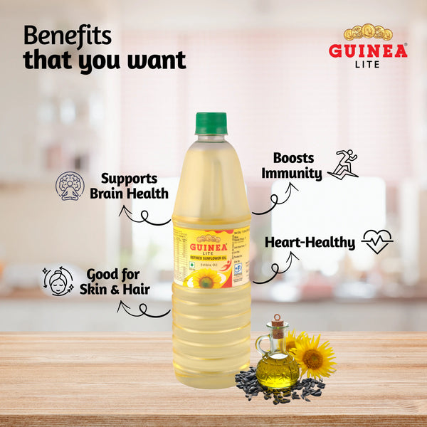 Guinea Lite Refined Sunflower Ediable Oil - Bottle