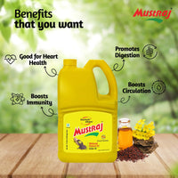 Mustraj Natural Kachi Ghani Mustard Oil - Jar