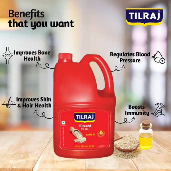 Tilraj Filtered Til Sesame Ediable Oil - Jar